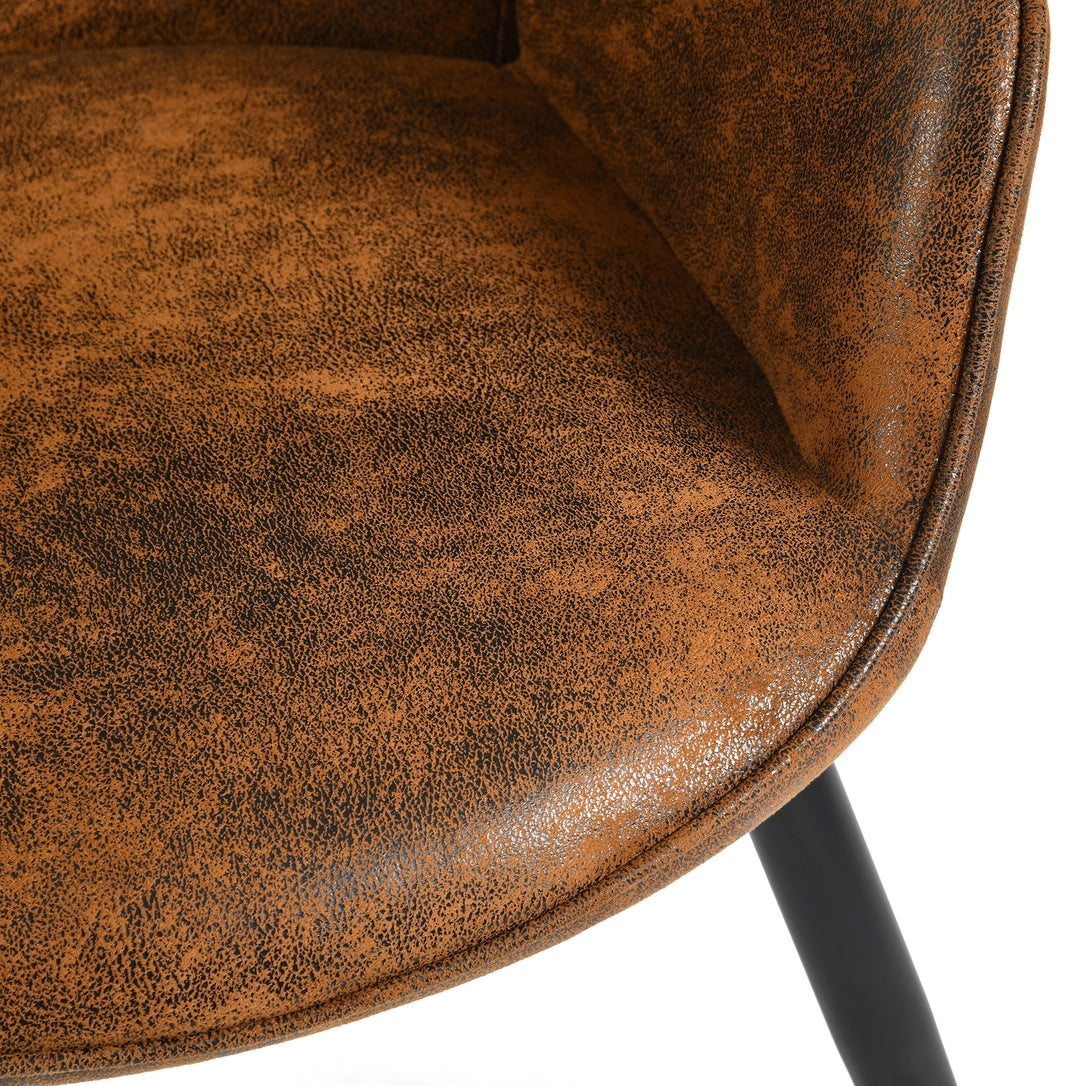 Modern Tufted Accent Chair with Suede Finish