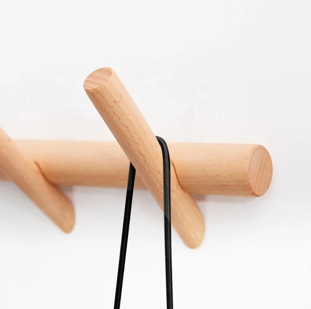 Solid Wood 5 - Hook Wall Mounted Coat Rack