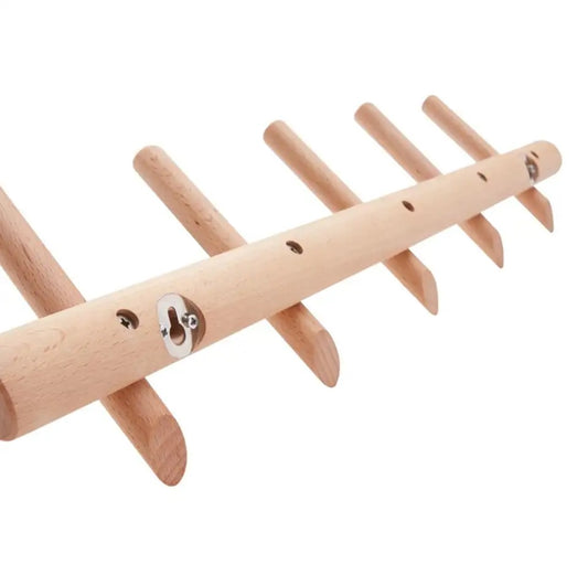 Solid Wood 5 - Hook Wall Mounted Coat Rack