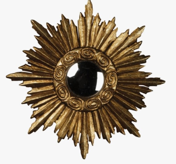 Dramatic Gold Mirror Round Mini Wall Convex Mirror