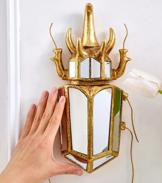 Safari Bug Unicorn Beetle Wall Mirror