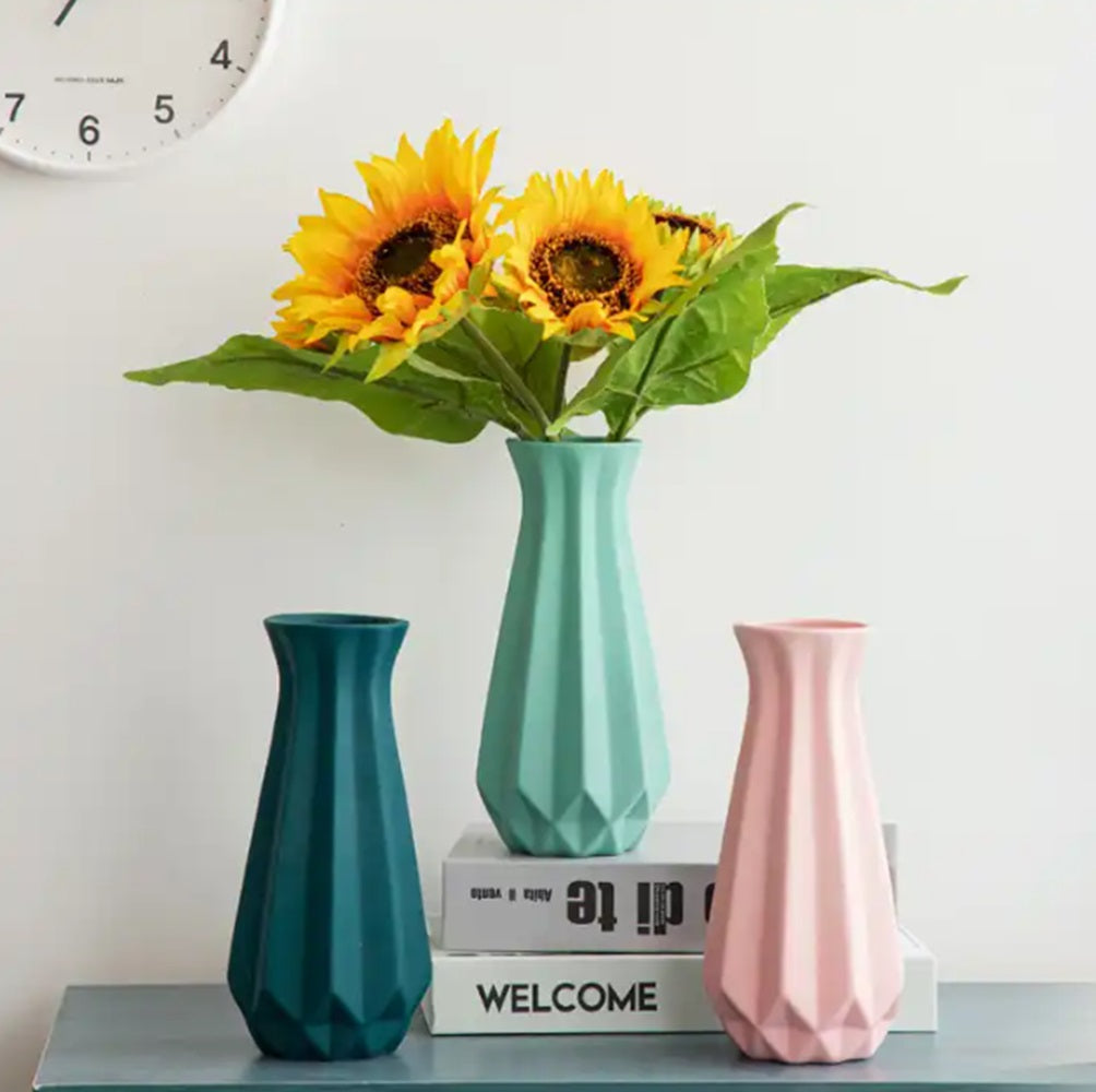 Cute Korean Style Colorful Geometric Ceramic Vase