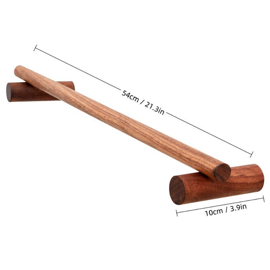 Solid Wood 4 - Hook Wall Mounted Coat Rack - Dark Espresso