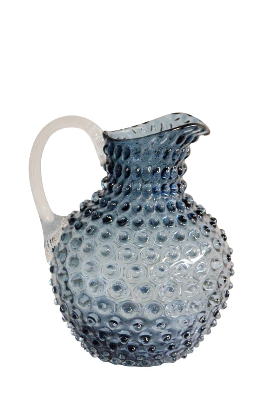 Glass Handmade Hobnail Pitcher