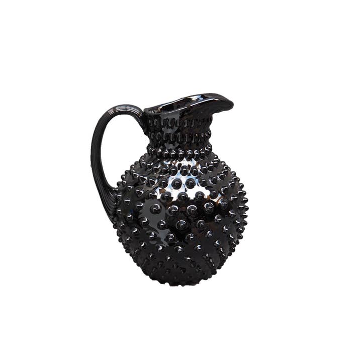 Glass Handmade Hobnail Pitcher