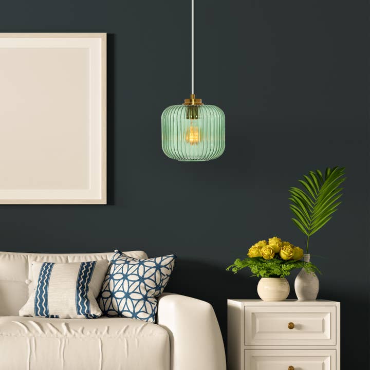 Globe Shade Collection in Ivy Green Table Lamp Pendant Floor Lamp Ceiling Light