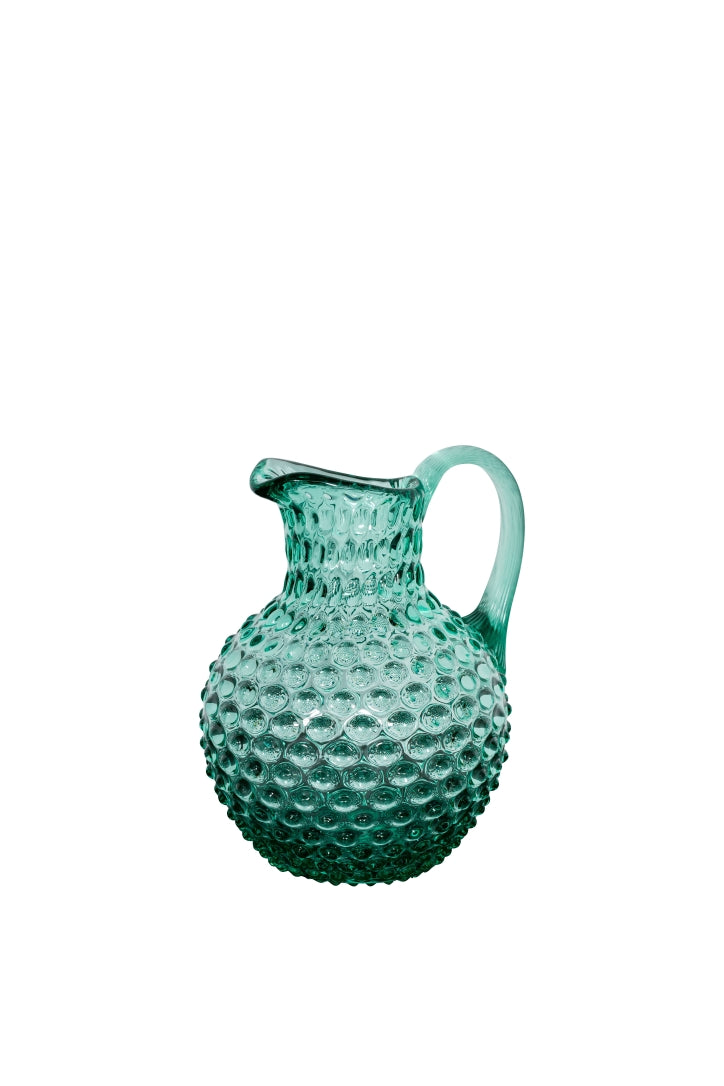 Glass Handmade Hobnail Pitcher