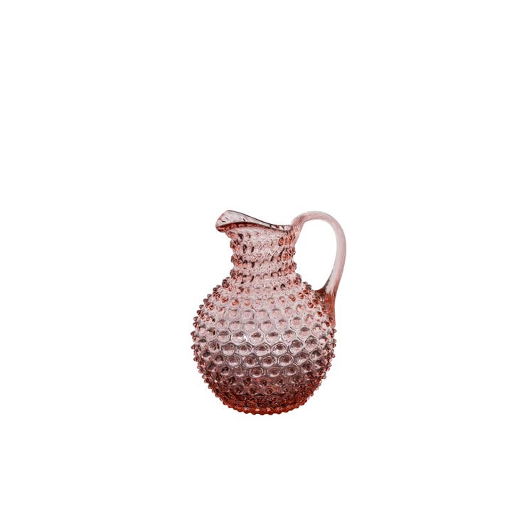 Glass Handmade Hobnail Pitcher
