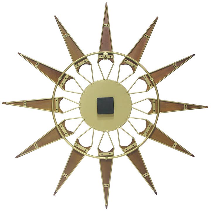 LargeMid Century Retro Style Starburst Wall Clock