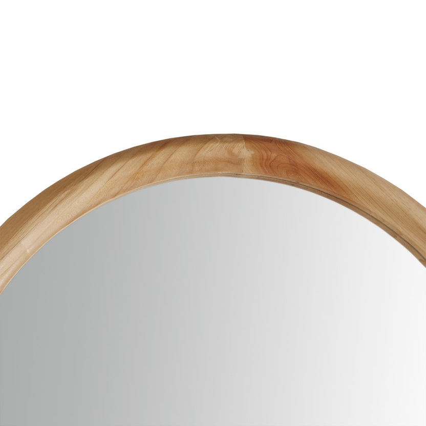 Natural Arched Wood Wall Mirror