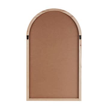 Natural Arched Wood Wall Mirror