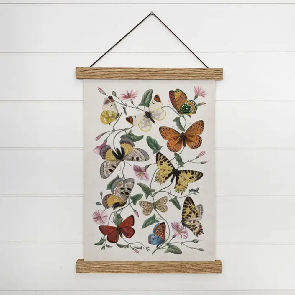 Nature Art Print-Botanical Butterflies Framed Art Print