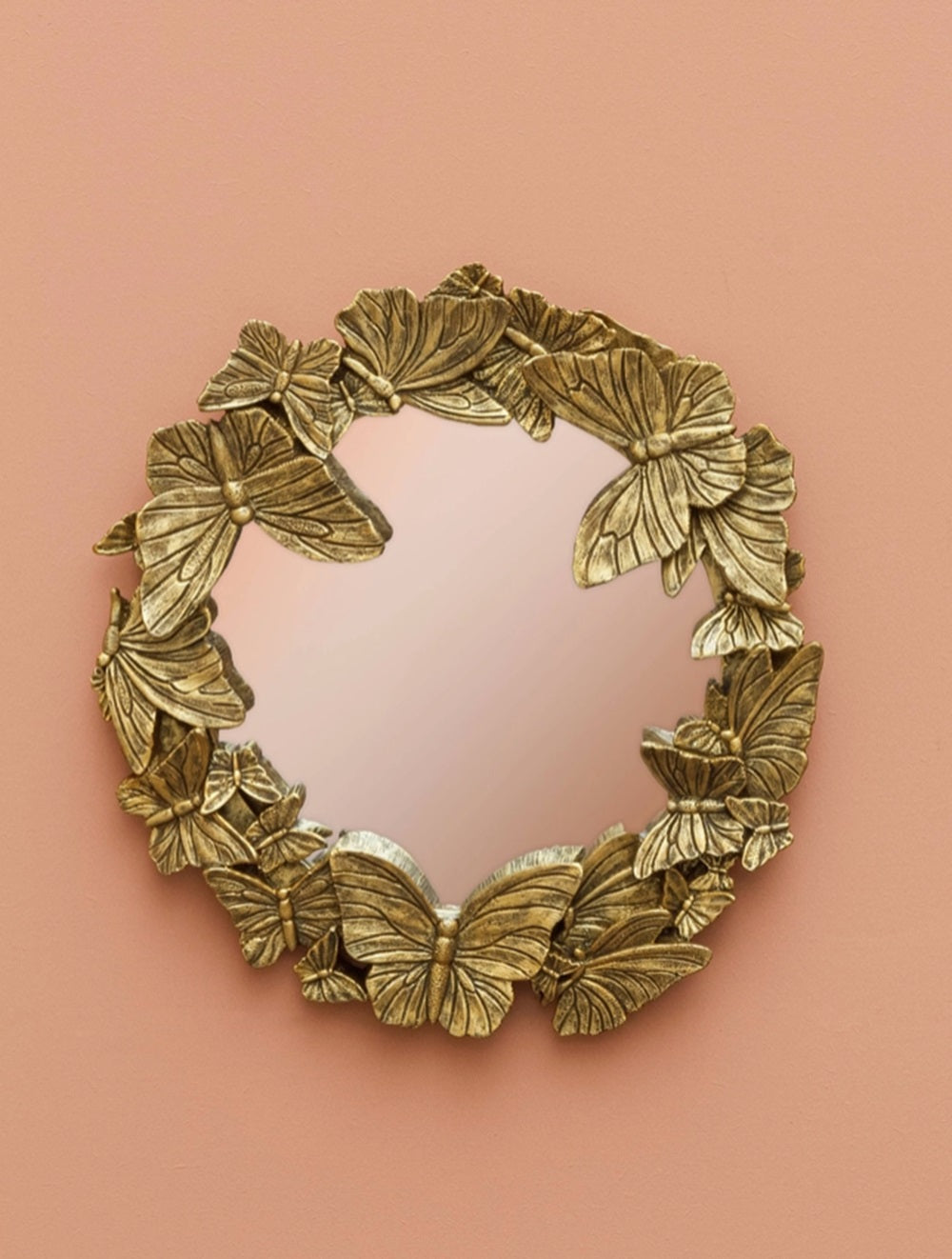 Golden Butterfly Wall Mirror Whimsical Mirror