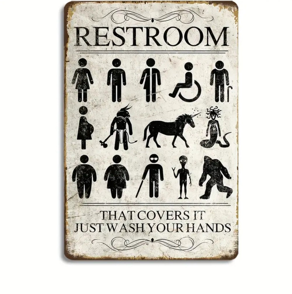 Retro Tin Signs - Restoom Approved