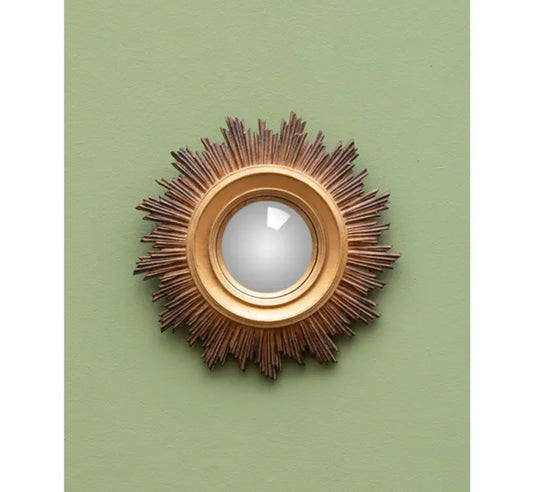 Mini Convex Mirror Ex Voto Sun Gold Frame