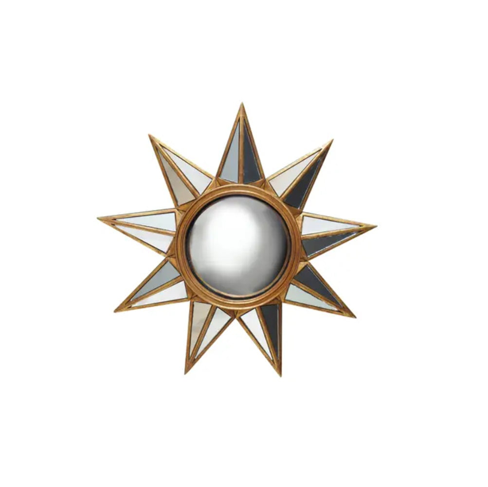 Sunburst Reflective Gold Accent Wall Mirror