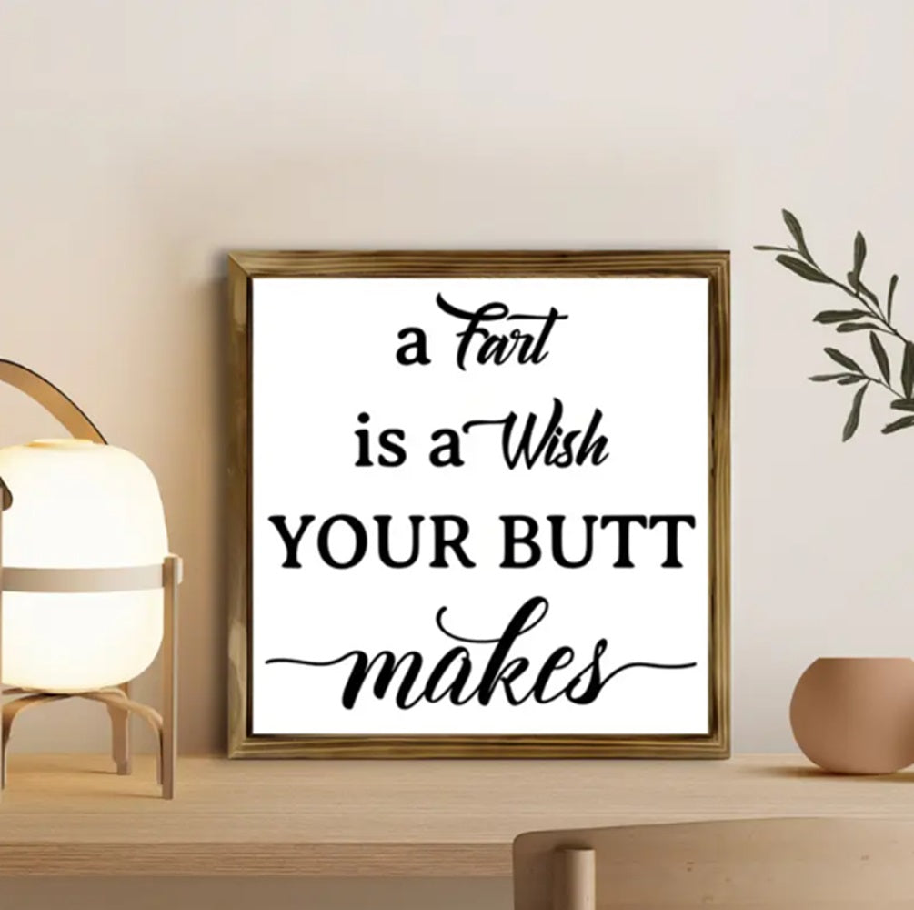 Bathroom Art Print 8x8in Framed Vintage Rustic Farmhouse Wall Decor
