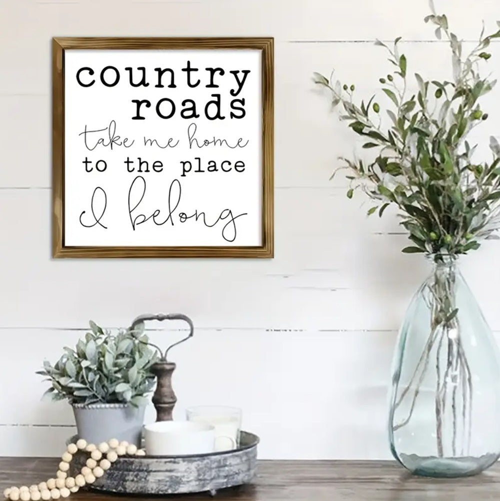 Bathroom Art Print 8x8in Framed Vintage Rustic Farmhouse Wall Decor