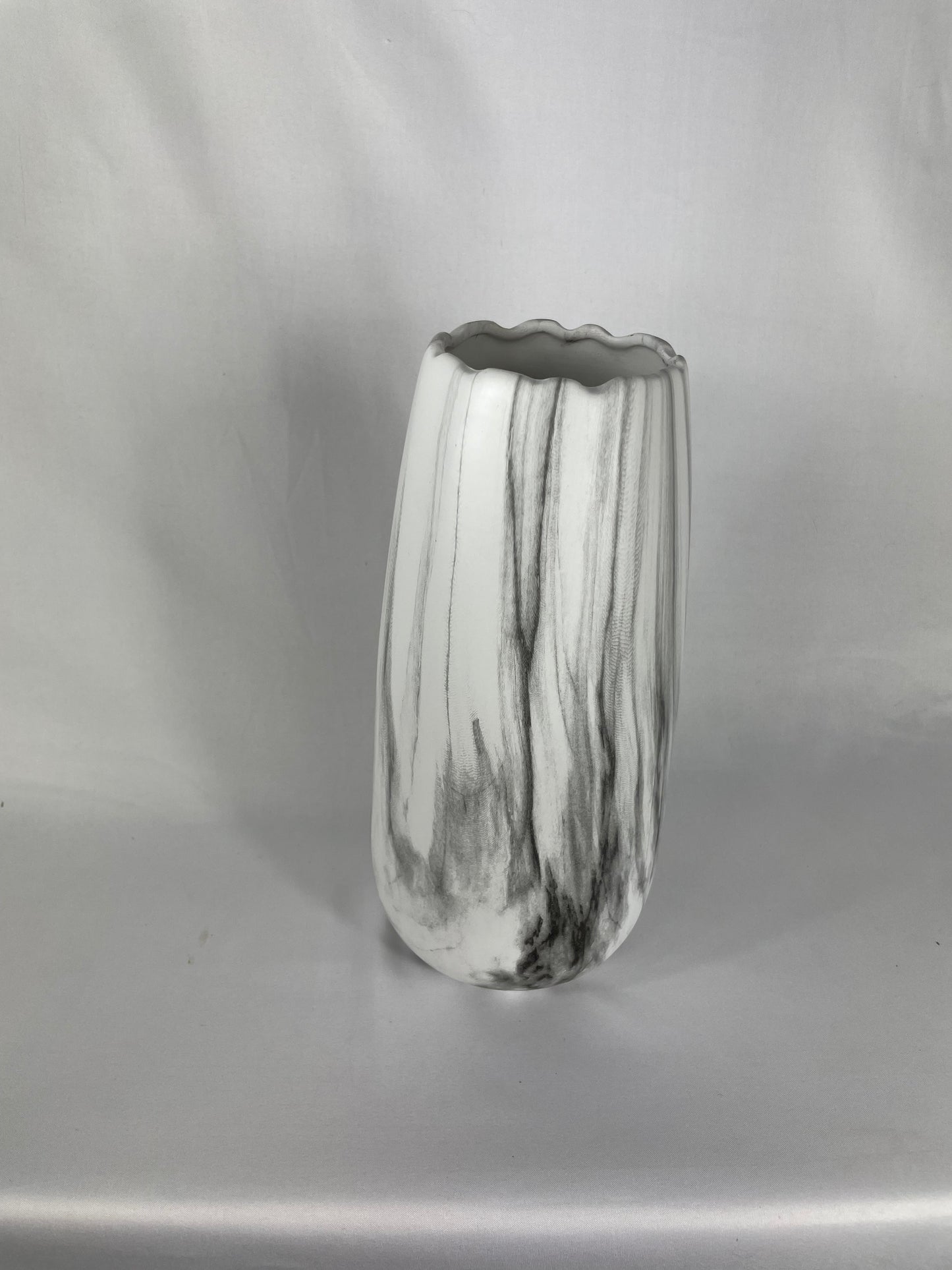 Italian Inspired Faux Marble Porcelain Vase