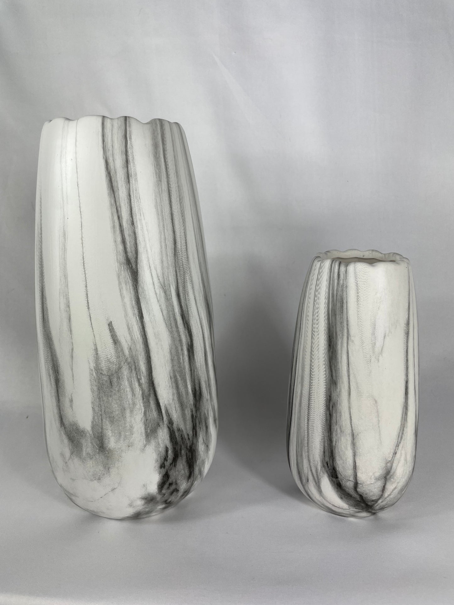 Italian Inspired Faux Marble Porcelain Vase