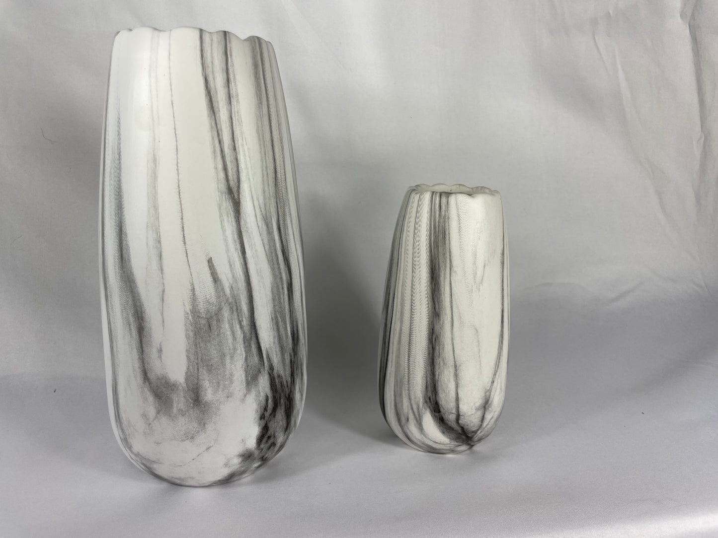 Italian Inspired Faux Marble Porcelain Vase