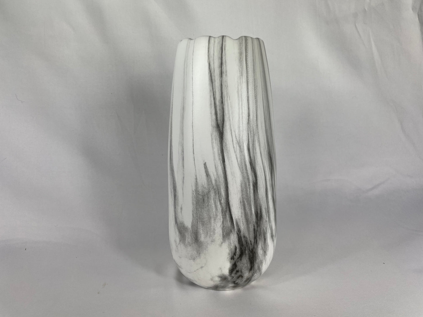 Italian Inspired Faux Marble Porcelain Vase