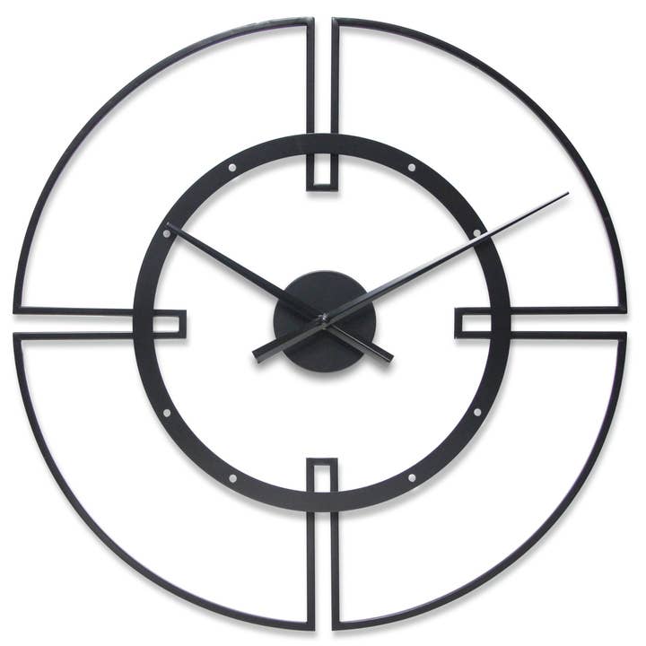 Cosmo Round Wall Clock Black