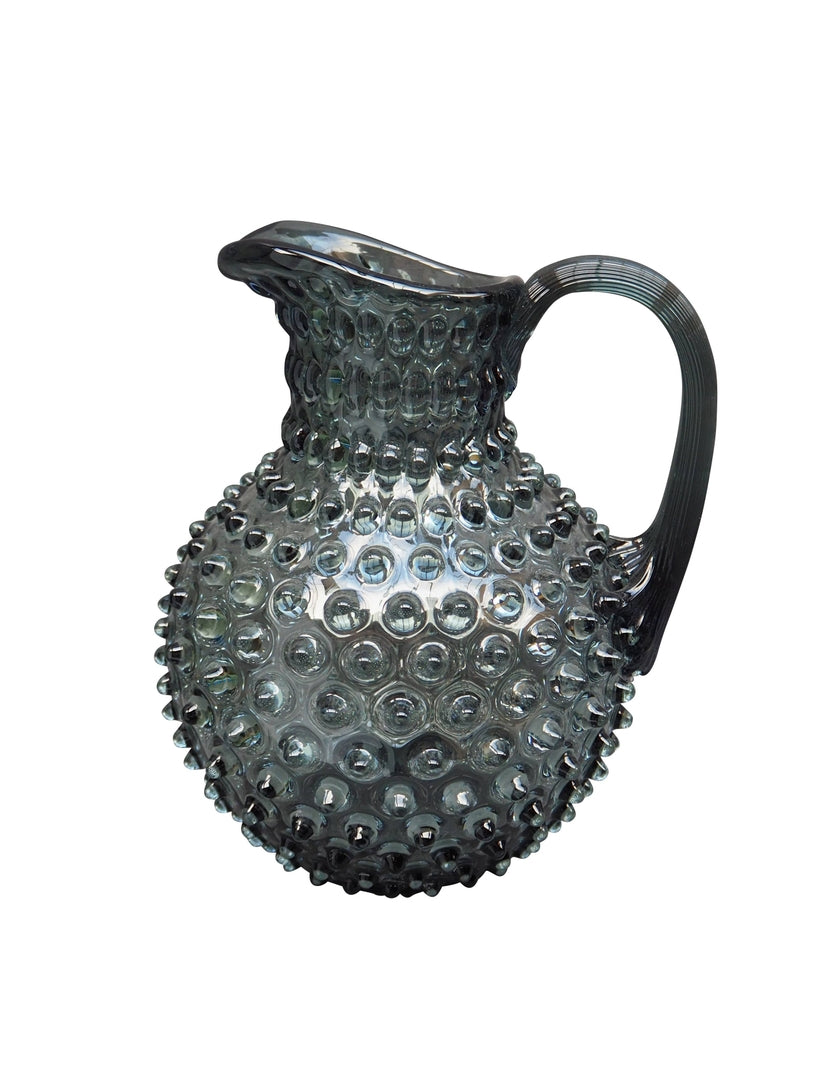 Glass Handmade Hobnail Pitcher