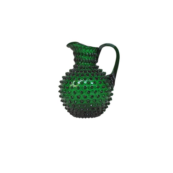 Glass Handmade Hobnail Pitcher