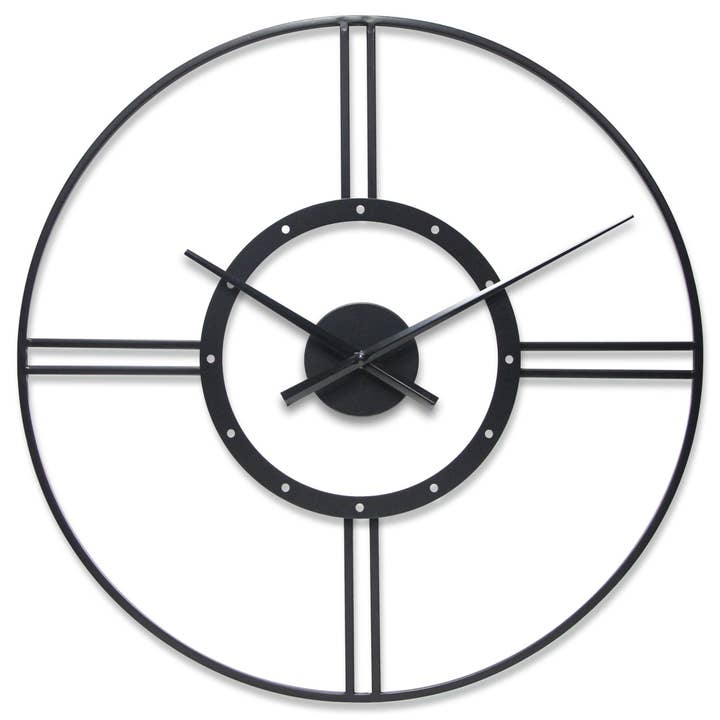 Cosmo Round Wall Clock Black