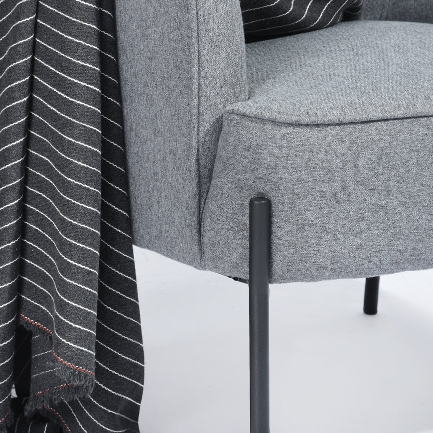 Blue Fabric Accent Chair