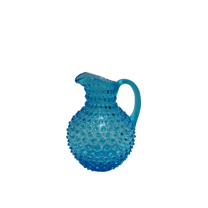 Glass Handmade Hobnail Pitcher