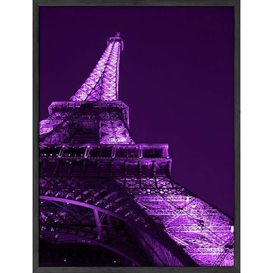 Purple Eiffel Tower Wall Art Print